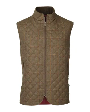 Laksen Woolston Tweed Quilted Vest Long Sleeve Casual Tops