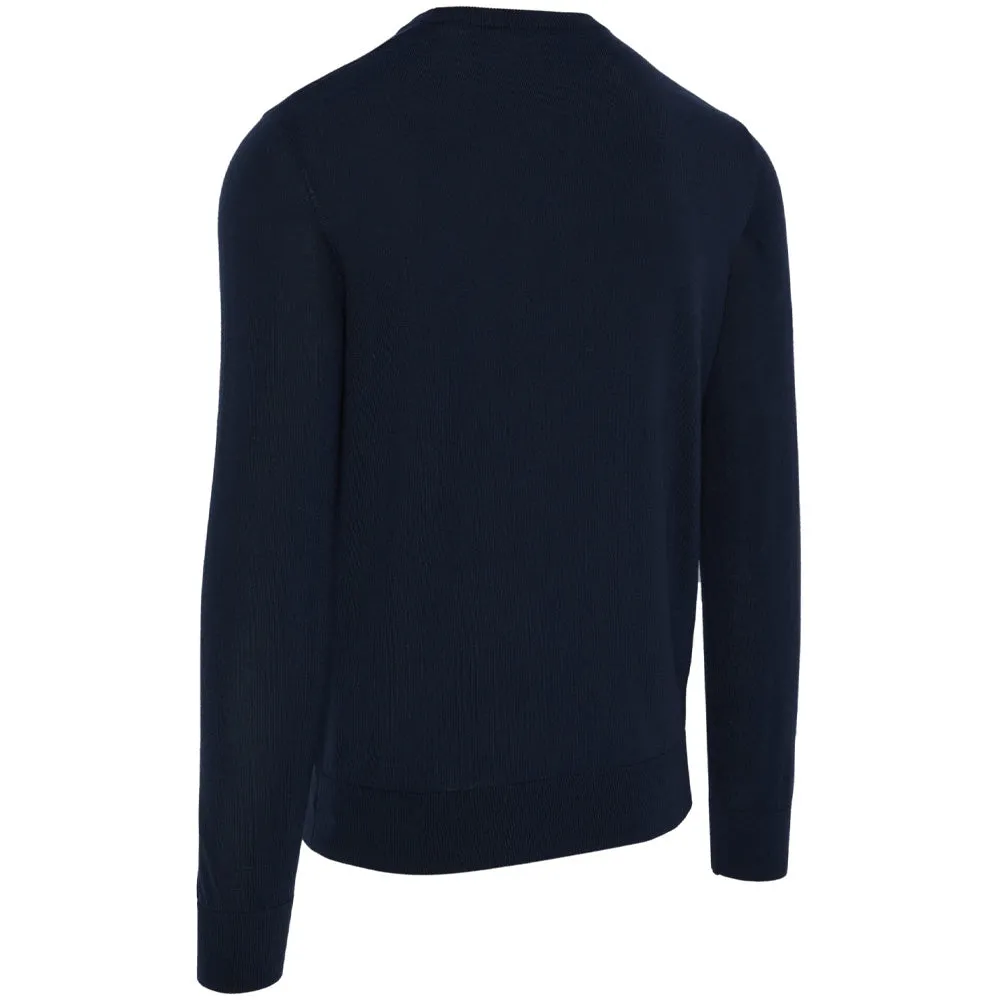 Stay in Motion Callaway Crew Neck Merino Mix Sweater - Navy Blue
