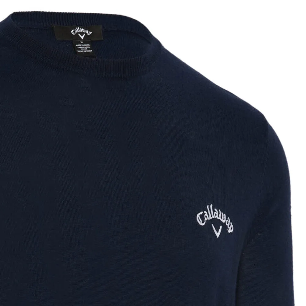 All Eyes on You Walk Loud Callaway Crew Neck Merino Mix Sweater - Navy Blue