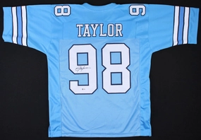Lawrence Taylor Signed North Carolina Tar Heels Jersey (Beckett Holo ) Giants LB