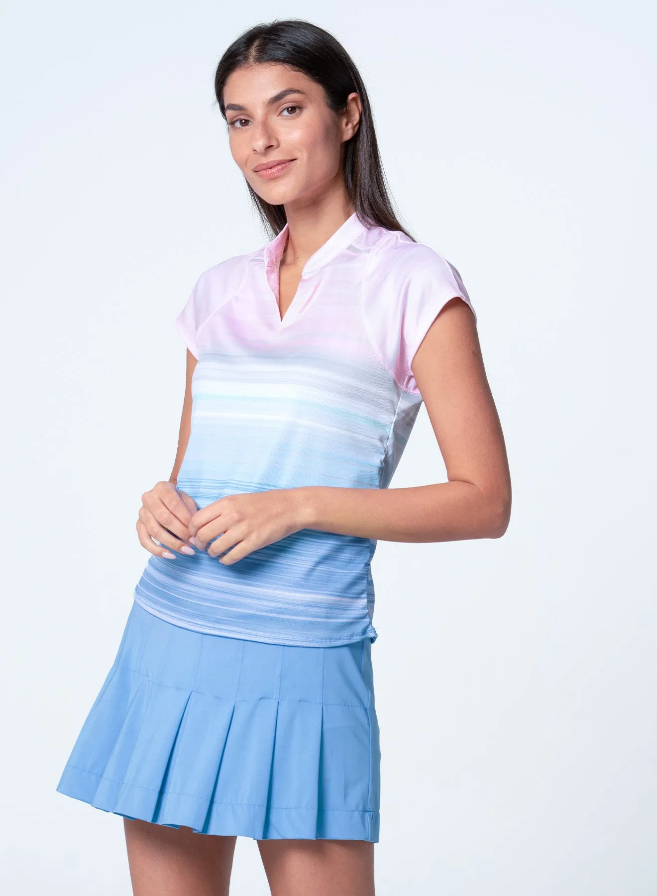 Black Friday Deal Linen Vision Ruche Short Sleeve