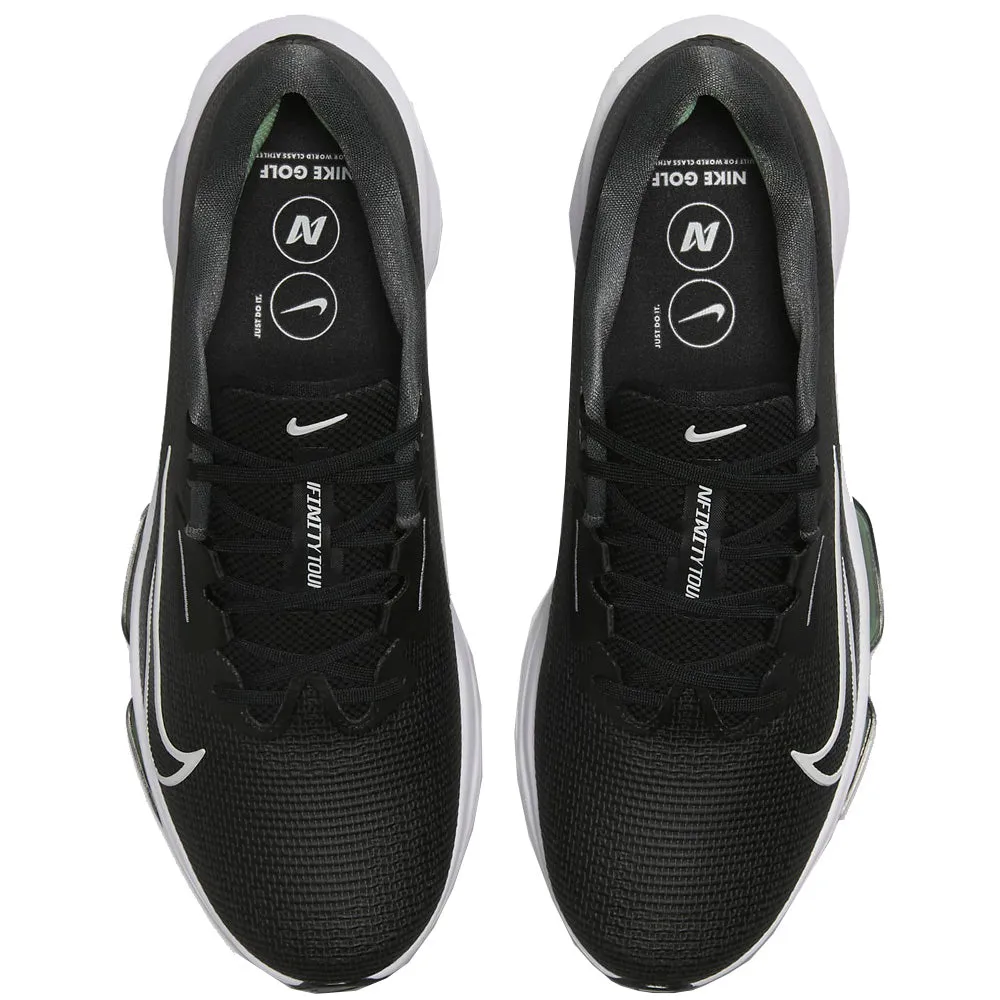Nike Air Zoom Infinity Tour 2 Spiked Waterproof Shoes - Black/White/Vapor Green-Iron Grey Easter Sale