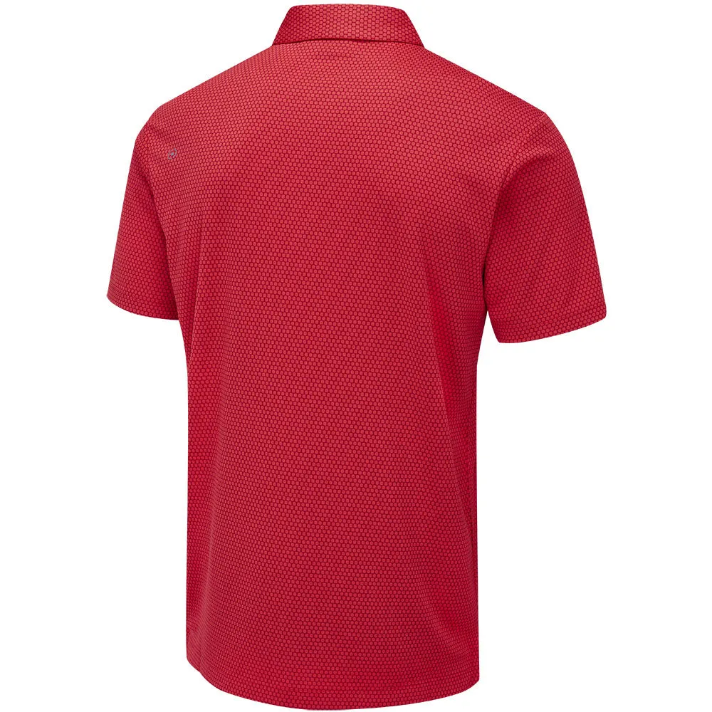 Chase What Moves You Walk with Purpose Ping Halcyon Sensorcool Polo Shirt - Poppy Multi