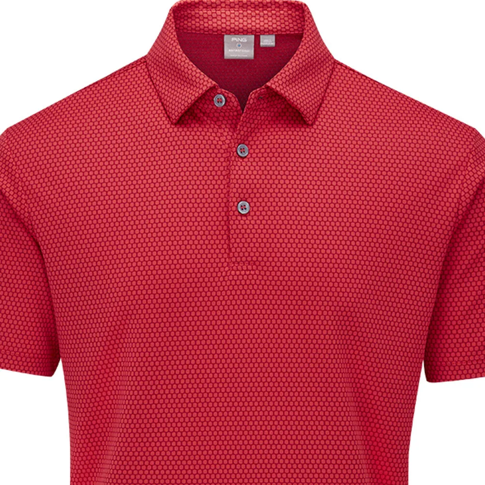 Ping Halcyon Sensorcool Polo Shirt - Poppy Multi Step Into Strength