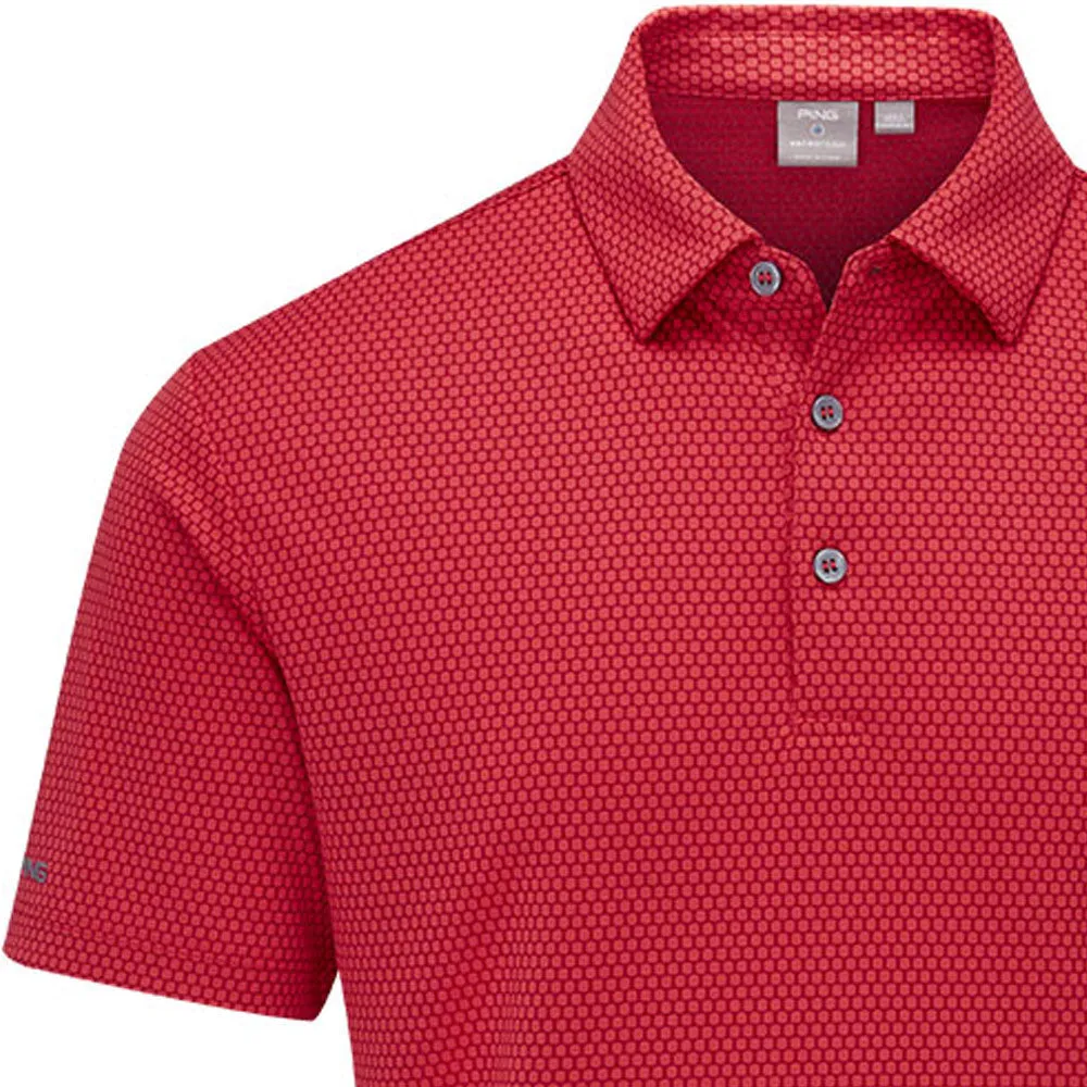 Define Your Own Way Ping Halcyon Sensorcool Polo Shirt - Poppy Multi