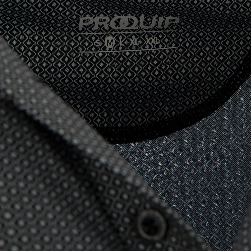 Be Unstoppable Steal Proquip Pro Tech Double Jacquard Polo Shirt - Black