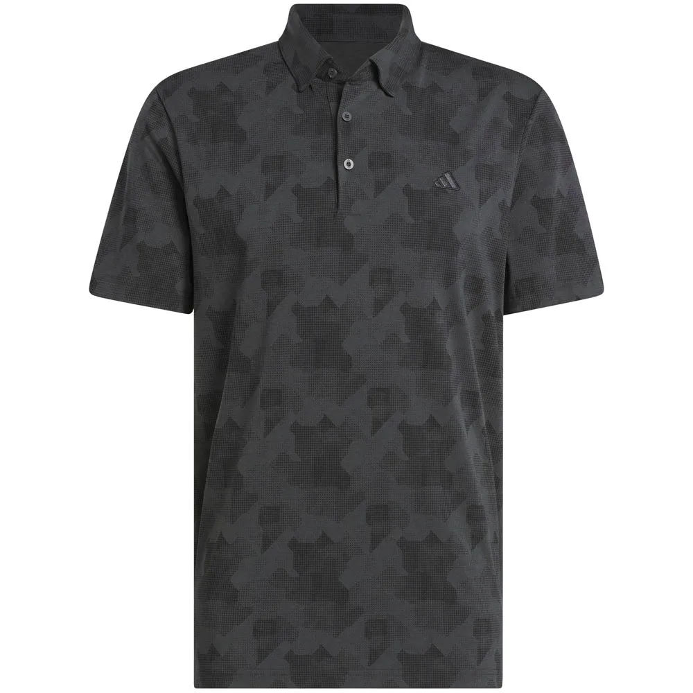 Adidas Go-To Printed Polo Shirt - Carbon/Black Redefine Classic