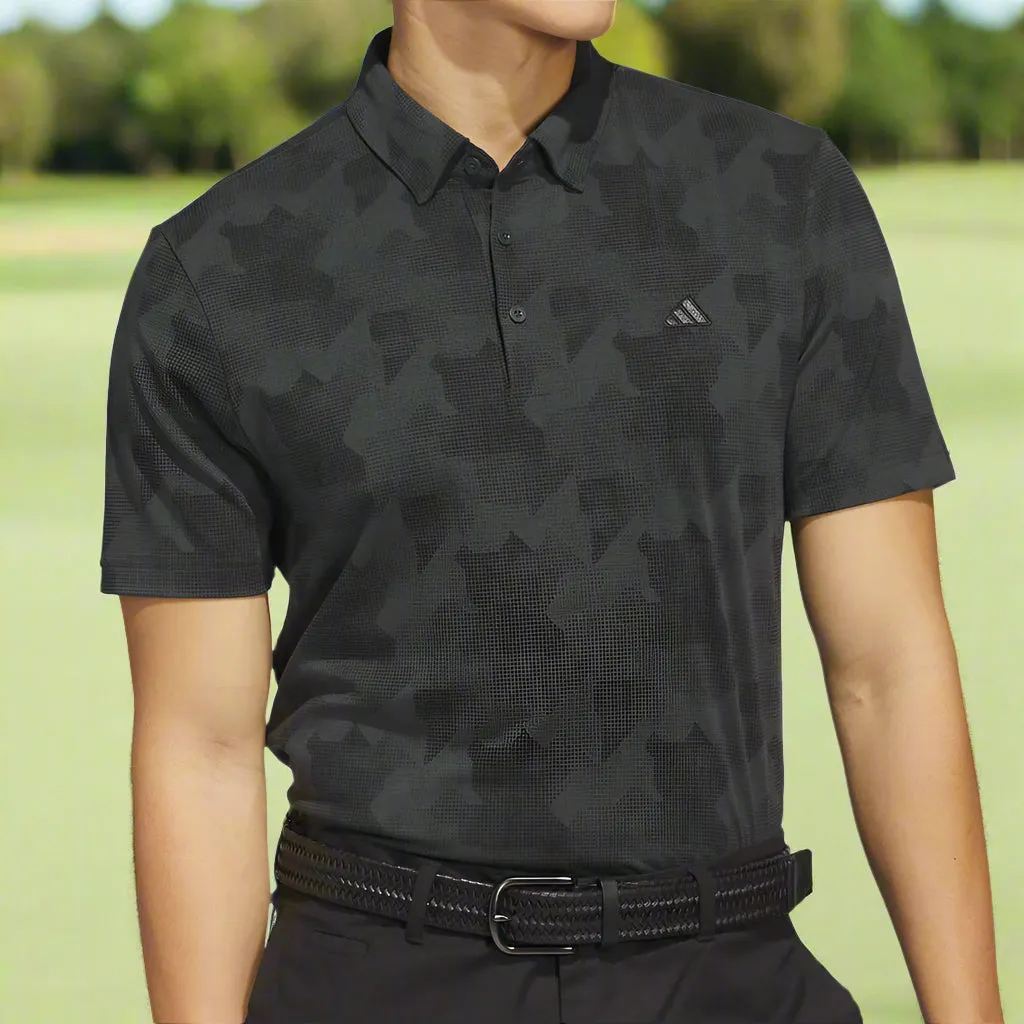 Adidas Go-To Printed Polo Shirt - Carbon/Black Move Like You Mean It