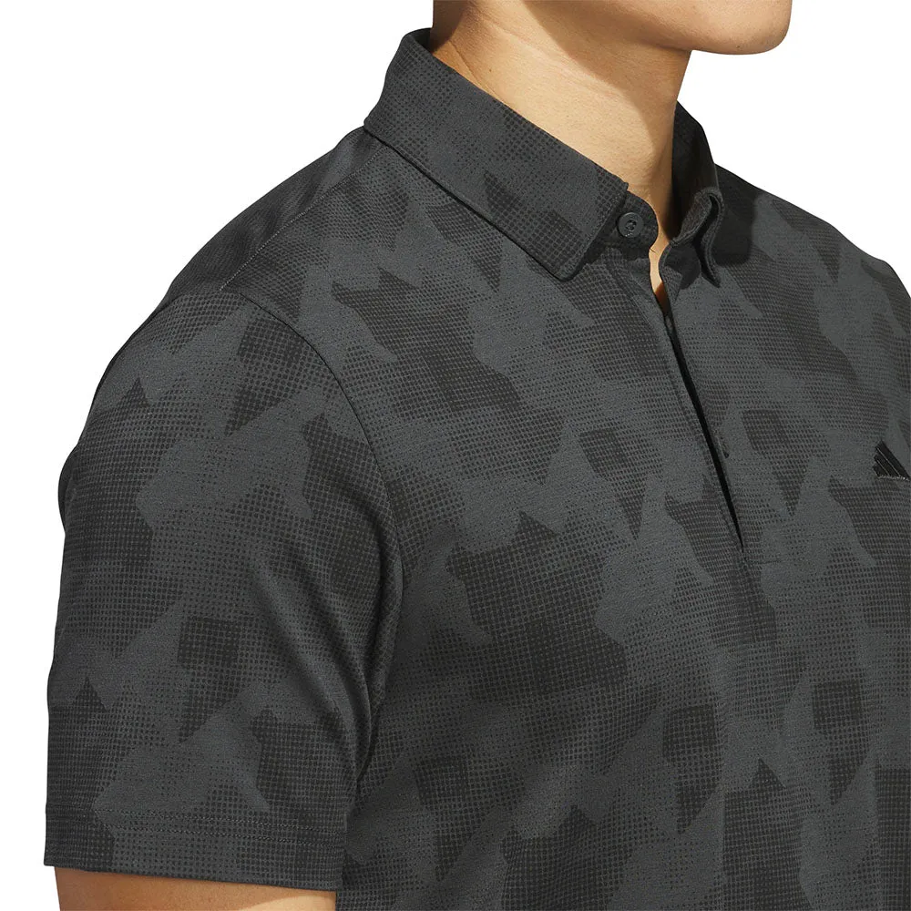 Adidas Go-To Printed Polo Shirt - Carbon/Black Engineered for Speed Unapologetically You