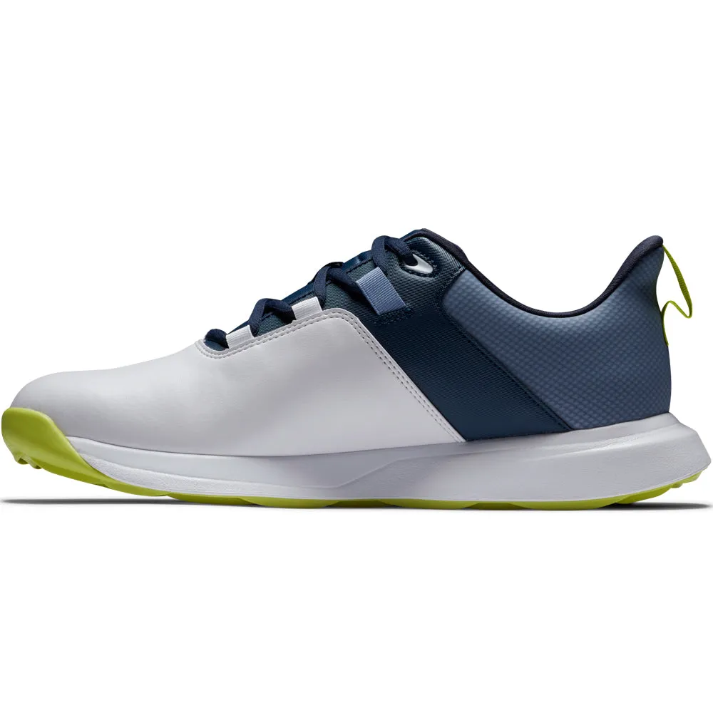 Performance Unleashed Footjoy Prolite Spikeless Waterproof Shoes - White/Navy/Lime