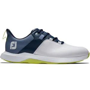 Power Every Step Not for the Ordinary Footjoy Prolite Spikeless Waterproof Shoes - White/Navy/Lime