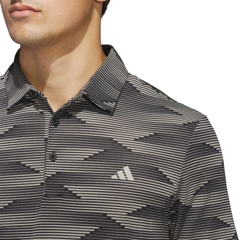 Adidas Ultimate365 Speed Stripe Polo Shirt - Black/Putty Beige Not for the Ordinary