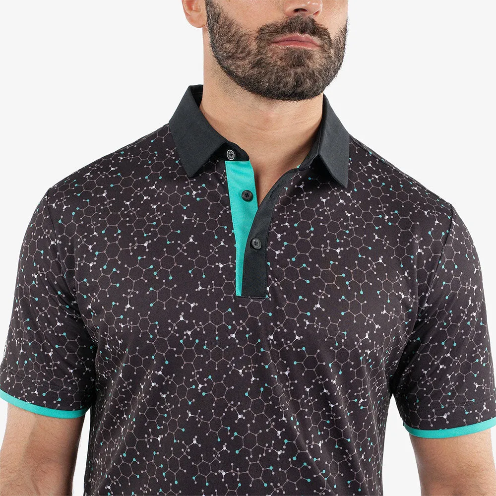 Galvin Green Mannix Polo Shirt - Black/Atlantis Green Walk Loud Born to Stand Out