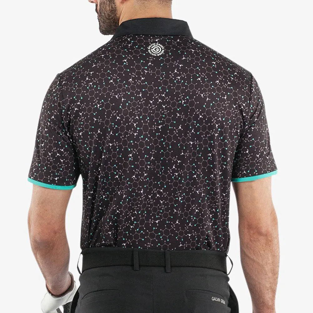 Galvin Green Mannix Polo Shirt - Black/Atlantis Green Designed to Dominate