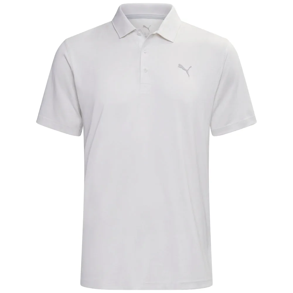 Puma Premium Tech 3.0 Polo Shirt - Warm White Heather Keep Going Strong