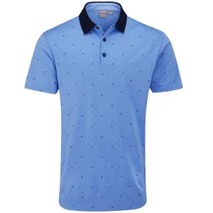 Ping Jared Polo Shirt - Cornflower Blue/Navy Own Every Step Valentine's Day Sale
