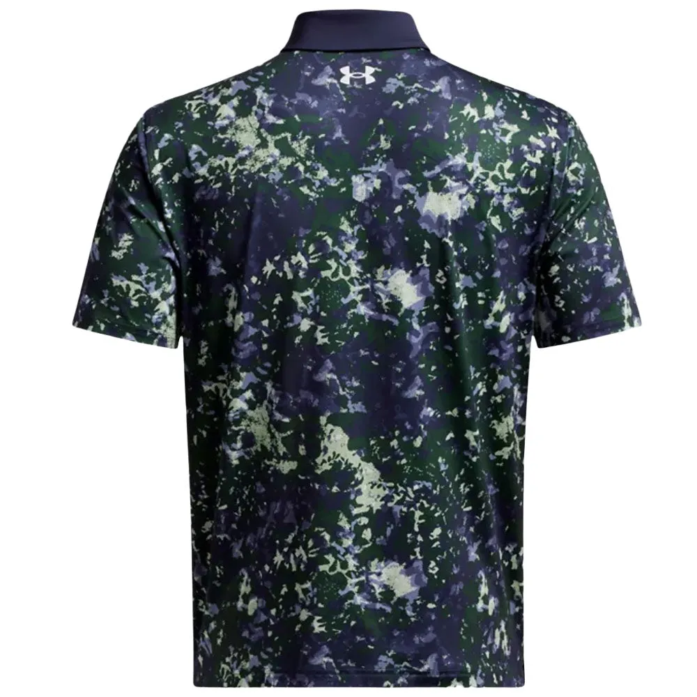 Rule the Streets Define Your Own Way Under Armour T2G Printed Polo Shirt - Retro Green/Midnight Navy