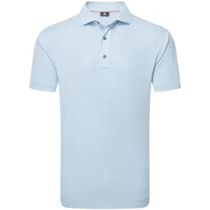 Walk Tall Footjoy Etched Texture Print Lisle Polo Shirt - Skyway