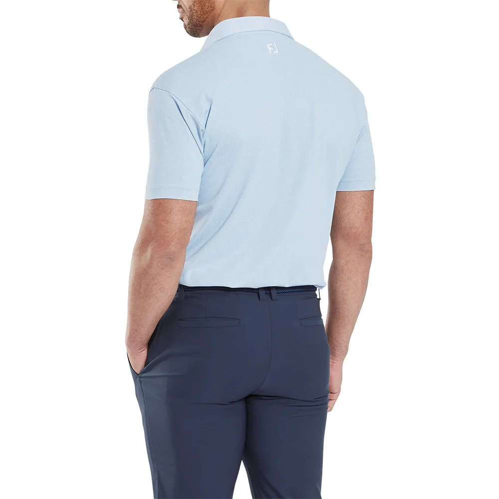 Sweetest Day Sale Footwear for the Fearless Footjoy Etched Texture Print Lisle Polo Shirt - Skyway