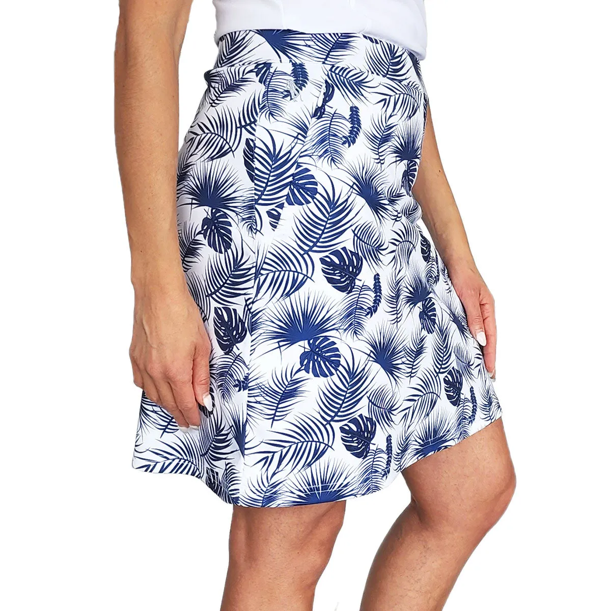 Glenmuir Women'S Emeli Lightweight Stretch Performance Golf Skort - Tropical Print Be Unstoppable Command Attention