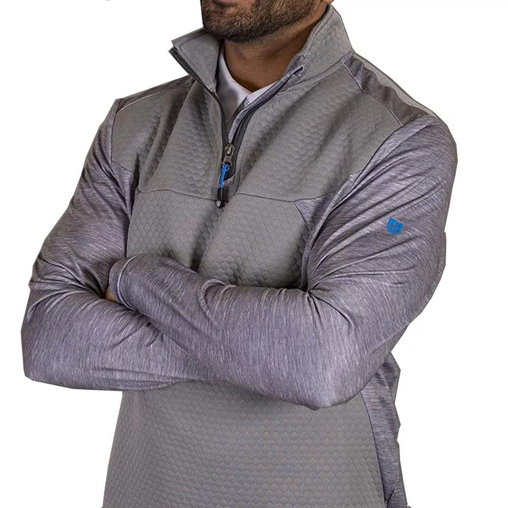 Feel the Energy Island Green Hexagon Panelled Top Layer - Light Grey Marl