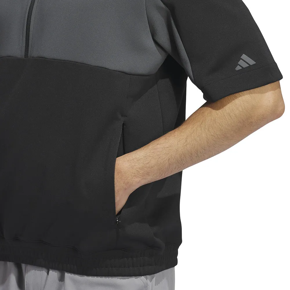 Adidas Ultimate365 Short Sleeve 1/2 Zip Pullover - Black Made to Turn Heads