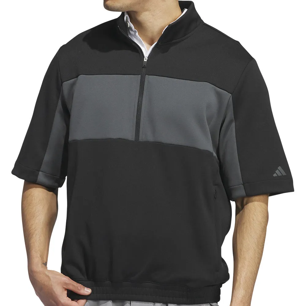 All Eyes on You Redefine Classic Adidas Ultimate365 Short Sleeve 1/2 Zip Pullover - Black