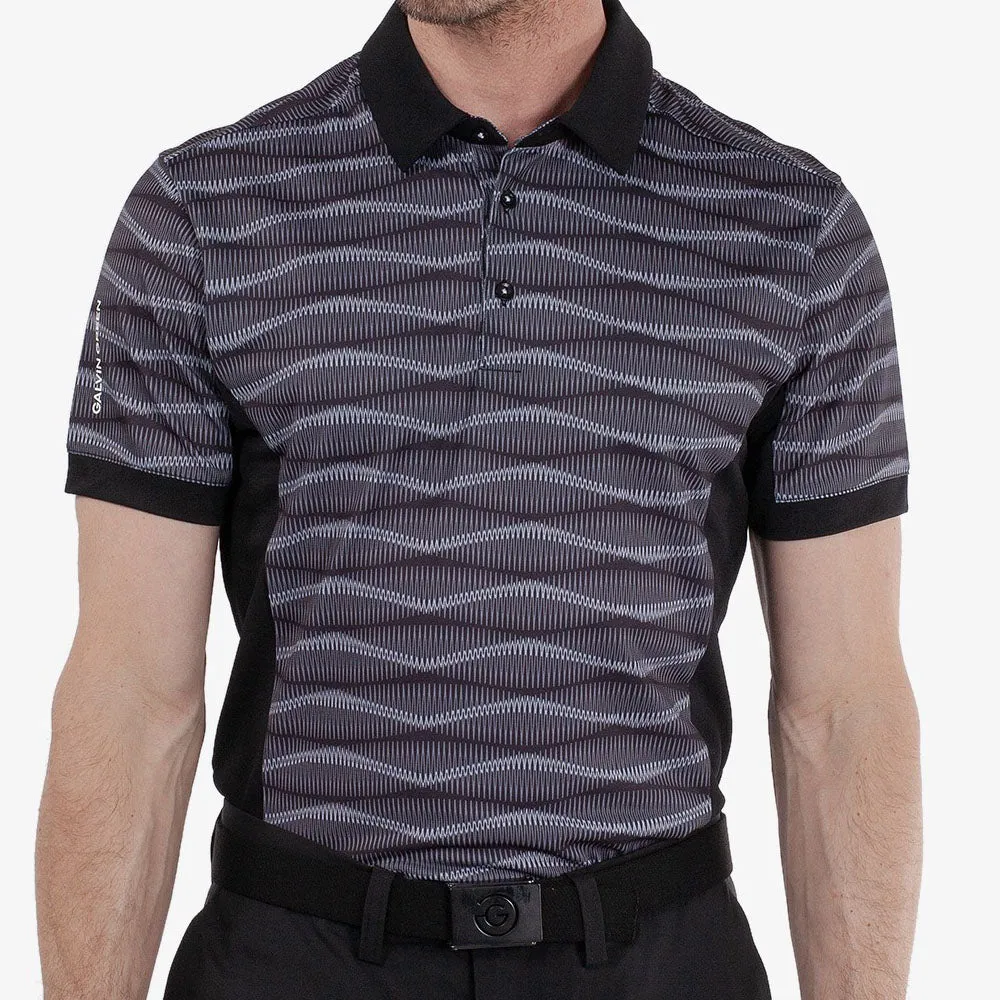 Galvin Green Merlin Polo Shirt - Black/Sharkskin Move Beyond Ordinary