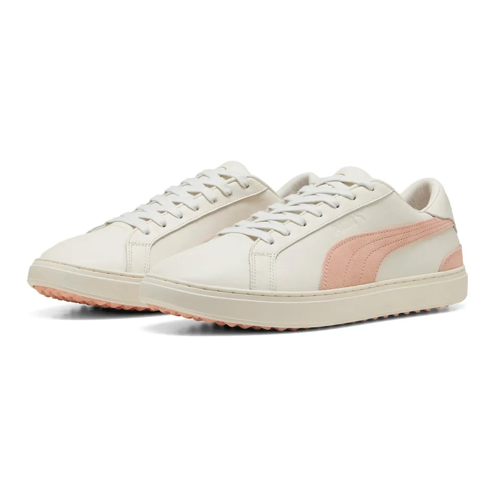 Puma Classic G Peaches Spikeless Golf Shoes - Warm White/Tropical Peach Loud Looks, Smooth Moves