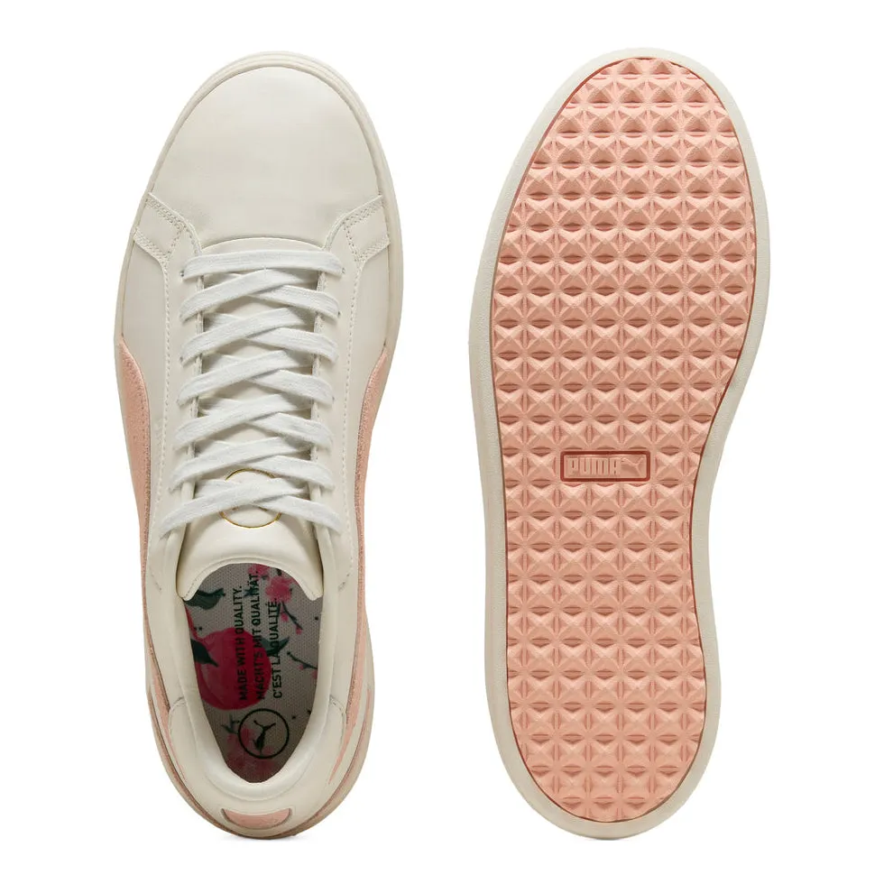 Make a Statement Step into the Beat Puma Classic G Peaches Spikeless Golf Shoes - Warm White/Tropical Peach