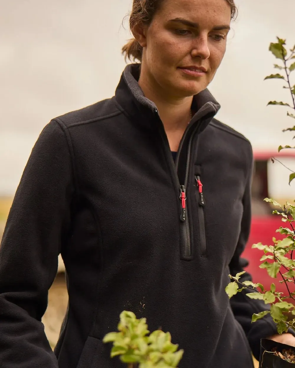 Line 7 Womens Territory Wind Pro Half Zip Fleece Jacket Walking Fleece Jackets