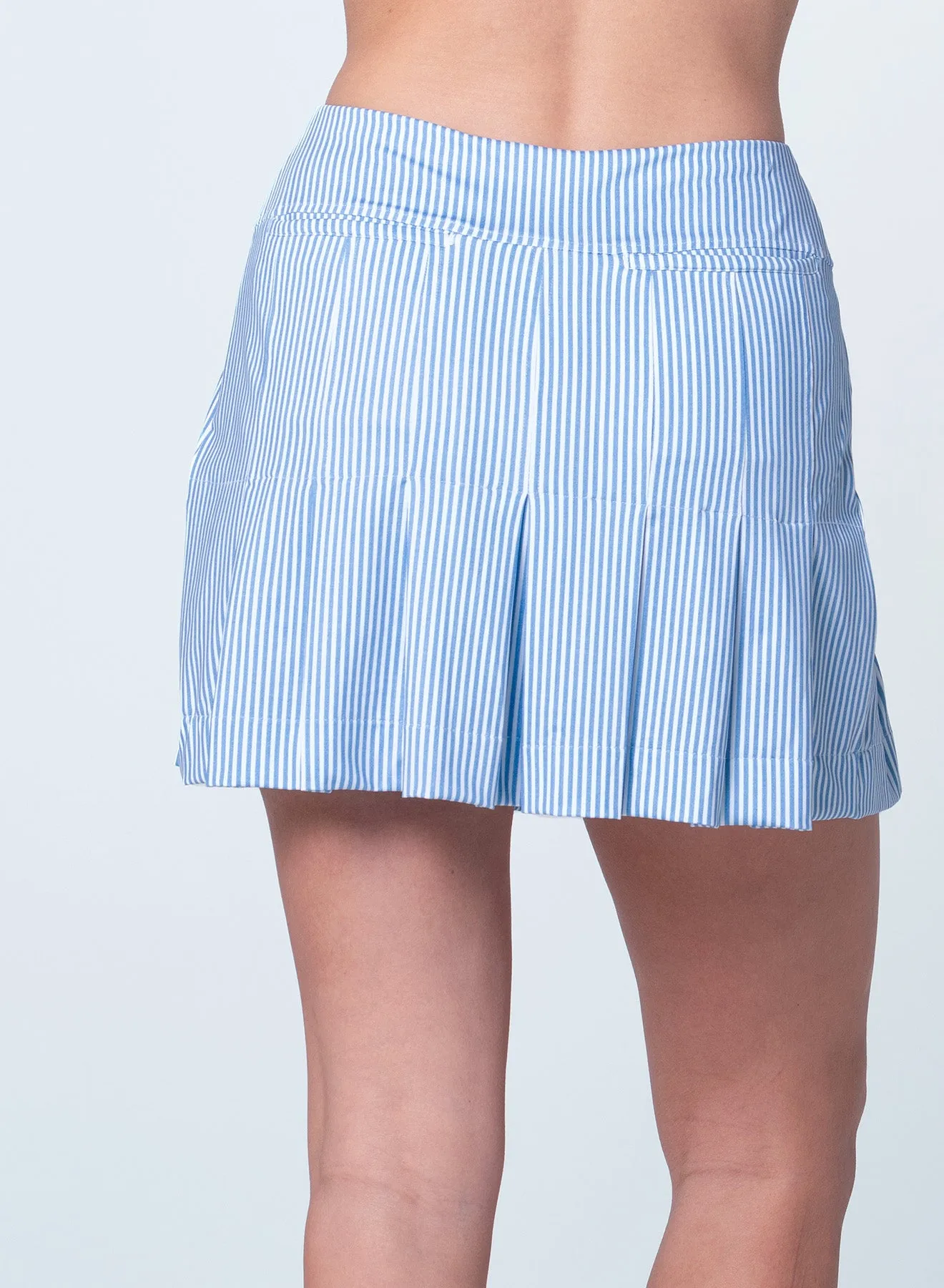 Linen Stripe Skort Bring the Heat