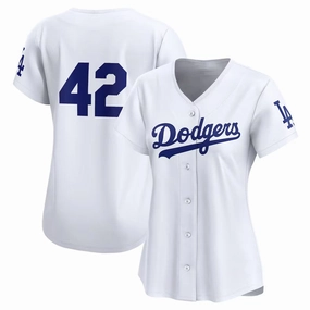 Los Angeles Dodgers 2024 #42 Jackie Robinson Day Home Limited Jersey a?? White Stitches Baseball Jerseys