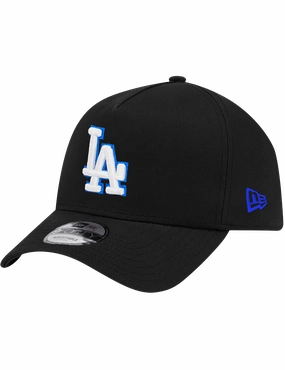 Los Angeles Dodgers New Era MLB 9FORTY Royal Outline A-Frame Snapback Hat - Black