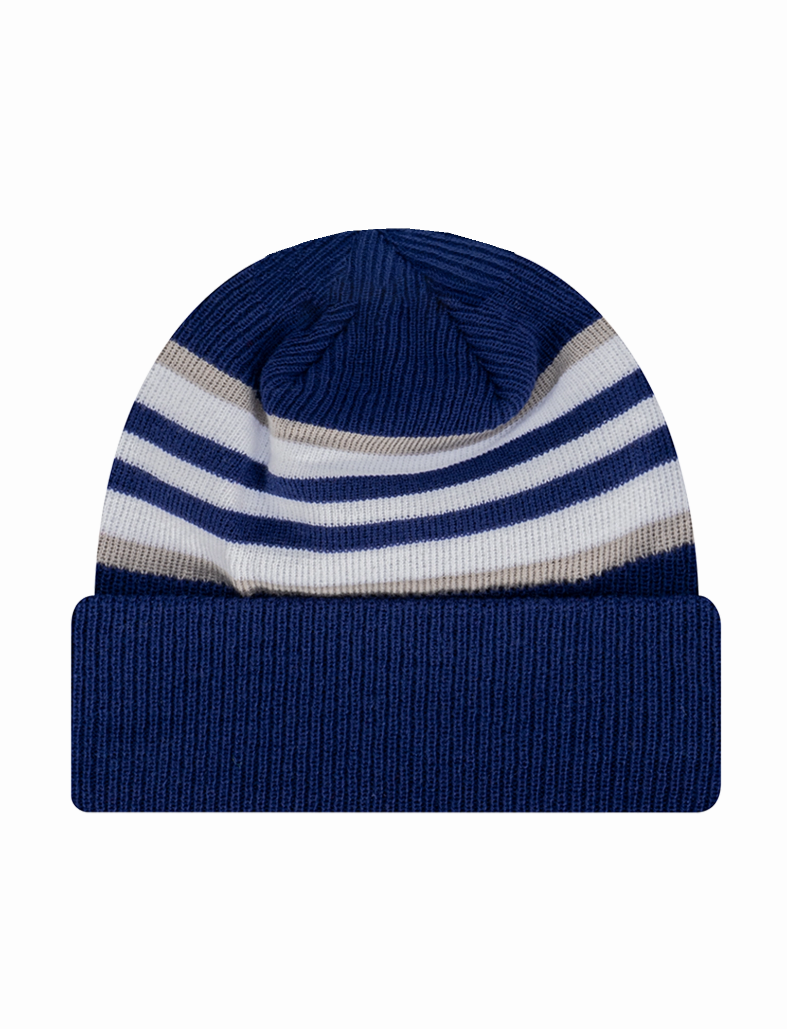 Los Angeles Dodgers New Era MLB Stripe Pomless Hit Knit Beanie - Blue