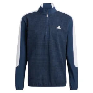 Adidas Primegreen Printed Quarter-Zip Sweatshirt - Crew Navy/Black Rise Every Time Chase What Moves You