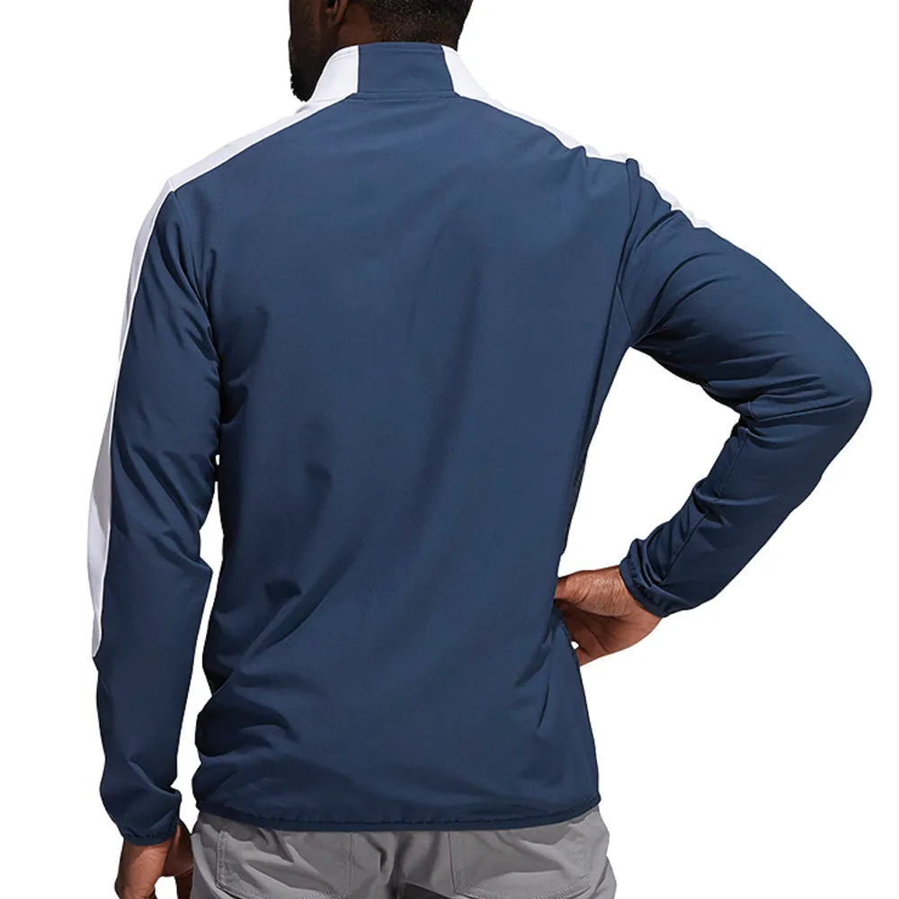 Empower Your Journey Style Meets Power Adidas Primegreen Printed Quarter-Zip Sweatshirt - Crew Navy/Black