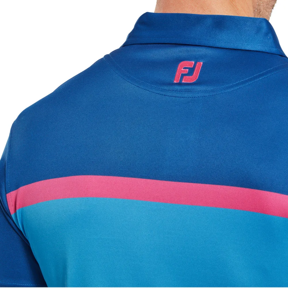 Footjoy Colour Block Interlock Polo Shirt - Ocean Engineered for Speed
