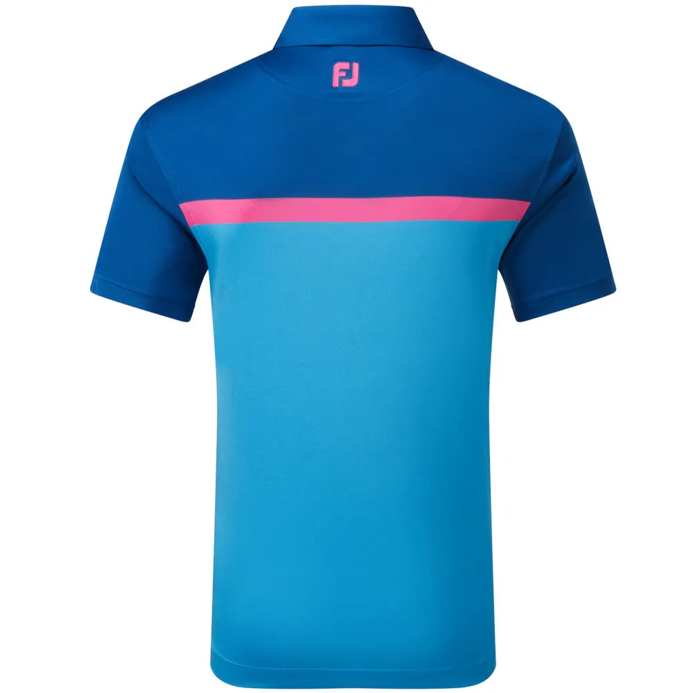 Footjoy Colour Block Interlock Polo Shirt - Ocean Cyber Monday Sale New Year's Eve Sale