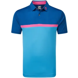 Footjoy Colour Block Interlock Polo Shirt - Ocean Move Beyond Ordinary