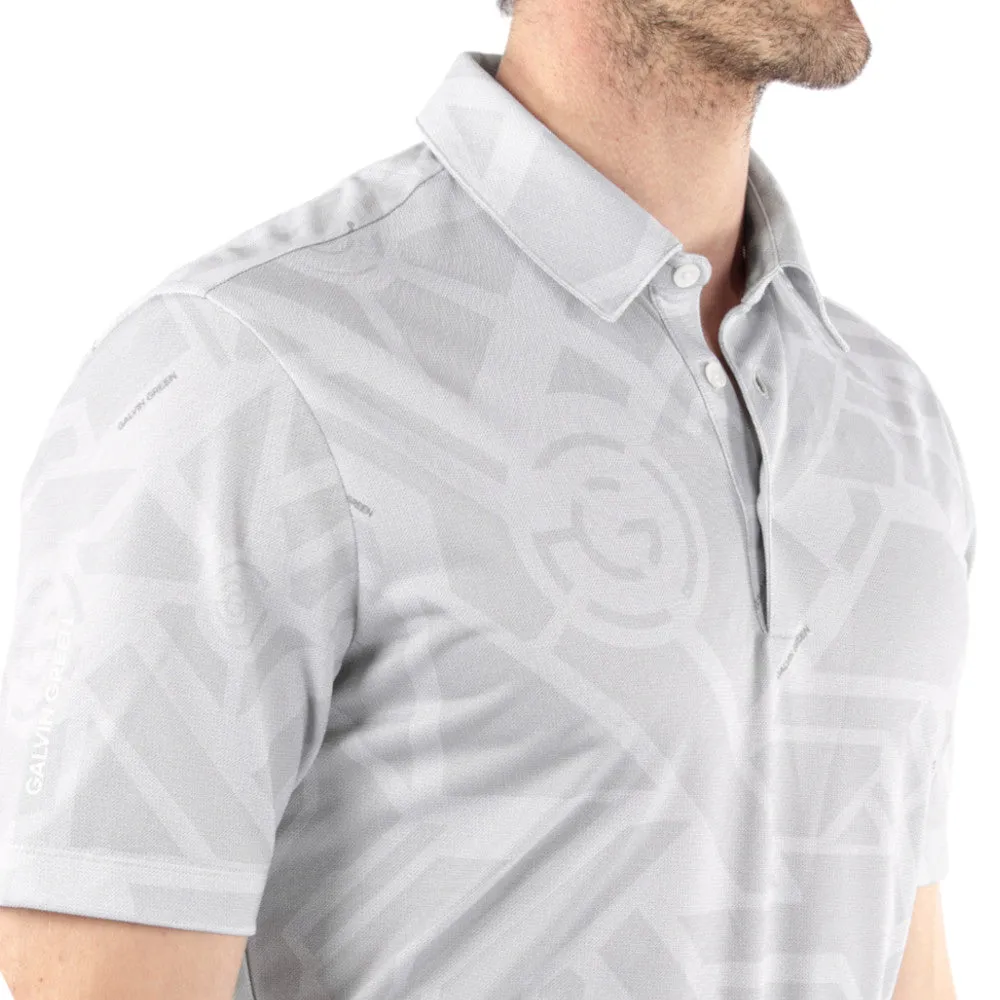Fearlessly You Galvin Green Maze Polo Shirt - Cool Grey