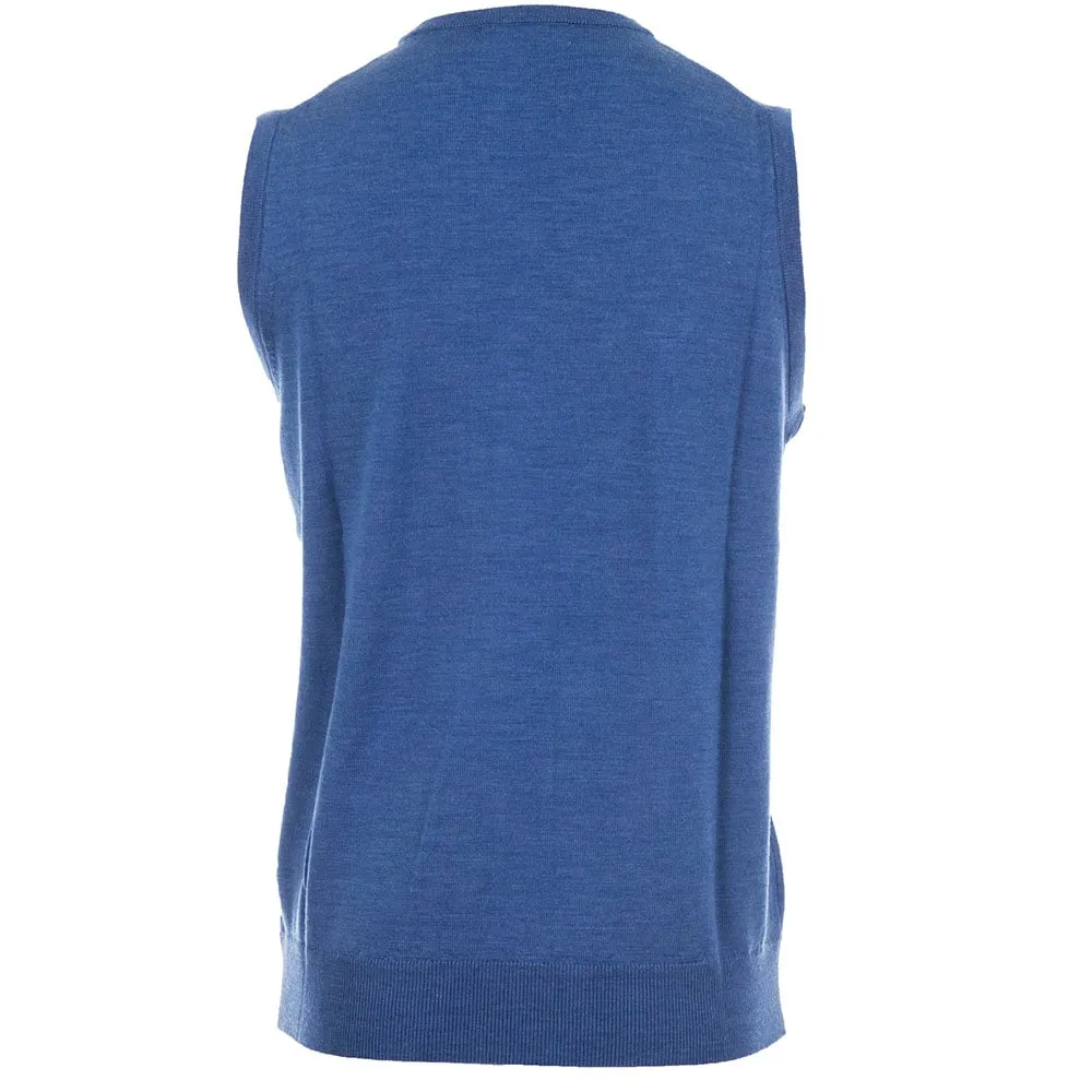 Proquip Merino V-Neck Sleeveless Slipover - Blue Walk Loud Dress from the Feet Up