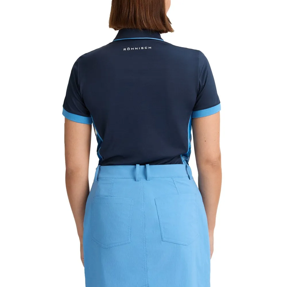 Rohnisch Women'S Ultra Viola Uv Short Sleeve Golf Shirt - Navy Mother's Day Sale Black Friday Offer