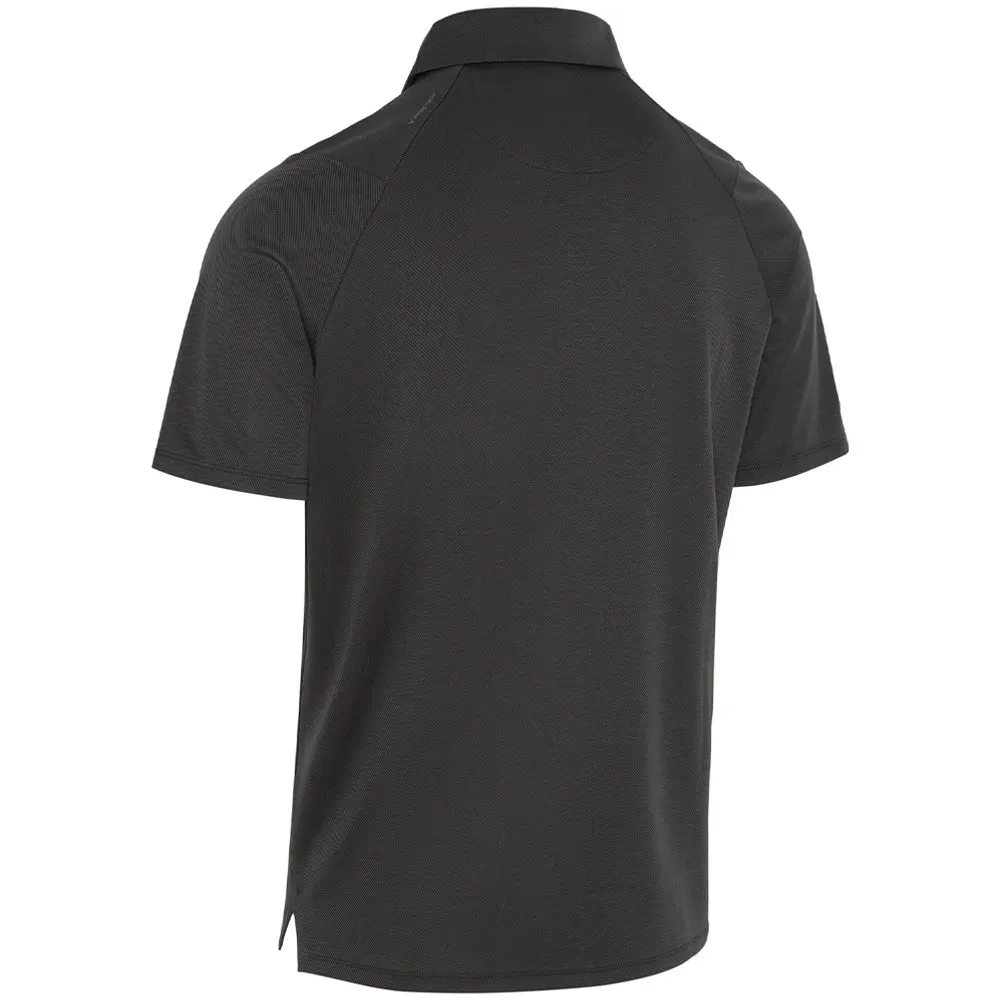 Callaway Chev Twill Jacquard Polo Shirt - Caviar Spring Sale