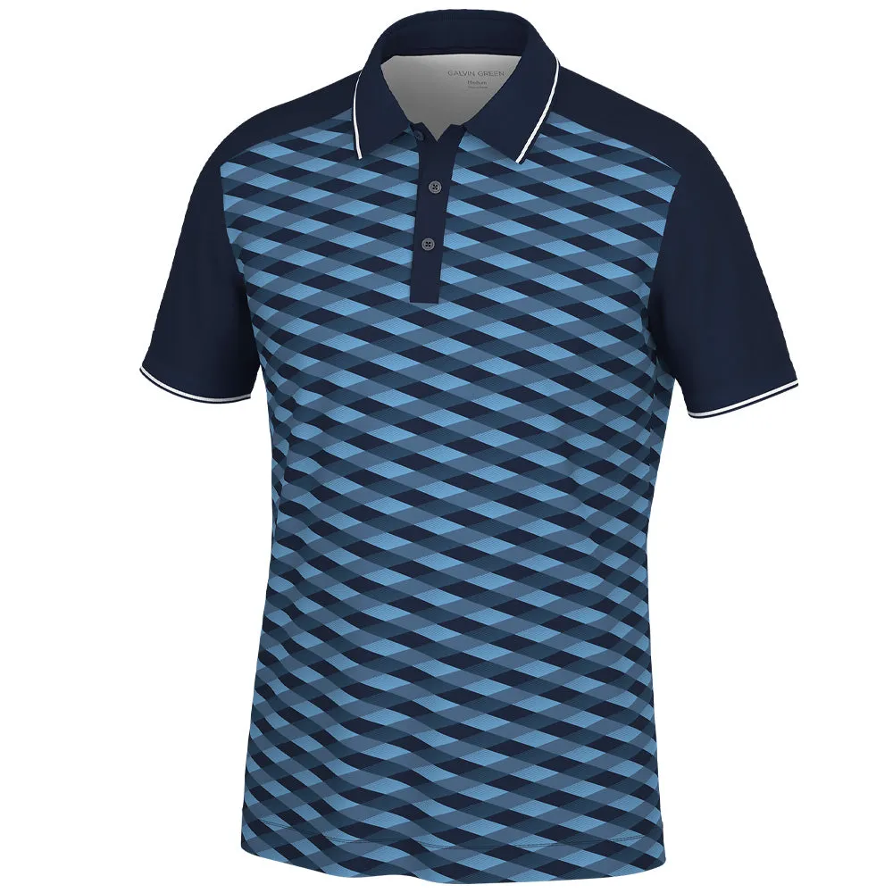 Galvin Green Marlon Polo Shirt - Navy/Moonlight Blue Born to Stand Out Move Beyond Ordinary
