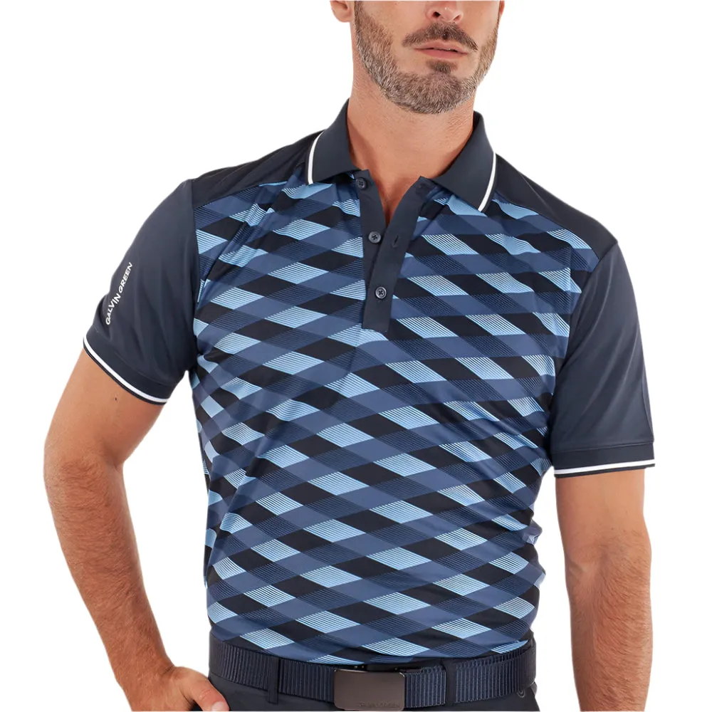 Step Out Boldly Galvin Green Marlon Polo Shirt - Navy/Moonlight Blue