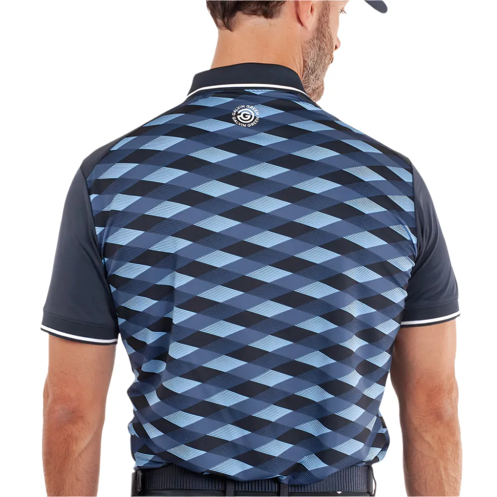 Galvin Green Marlon Polo Shirt - Navy/Moonlight Blue Built to Perform