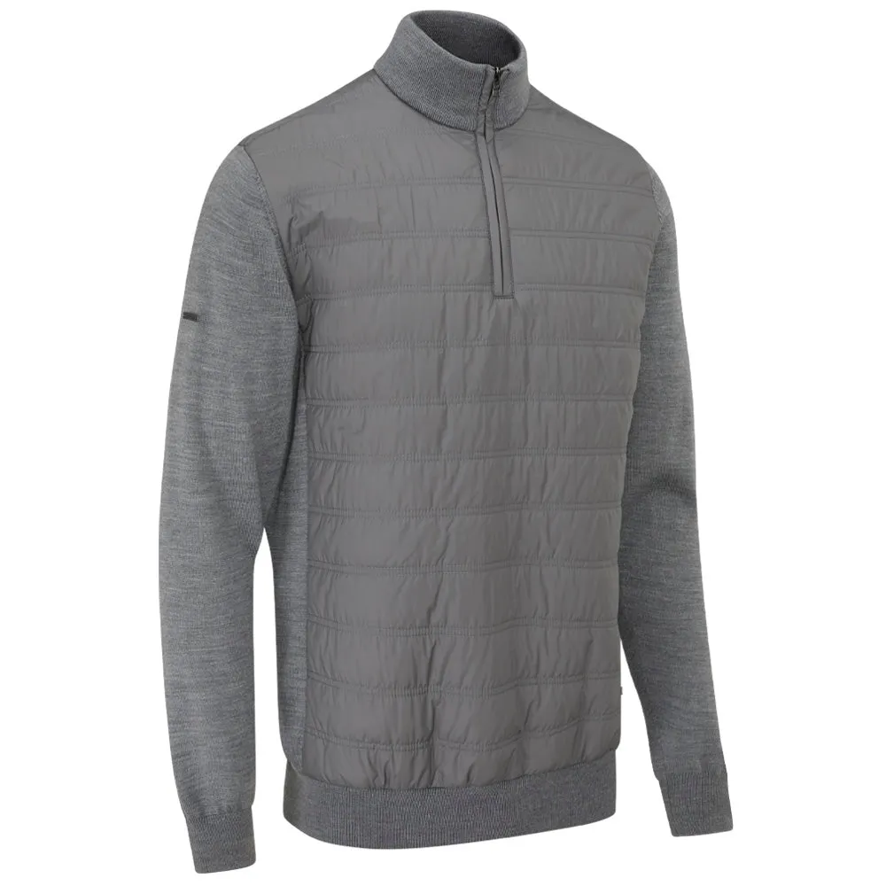 Keep Going Strong Ping Connell 1/4 Zip Pullover - French Grey Marl