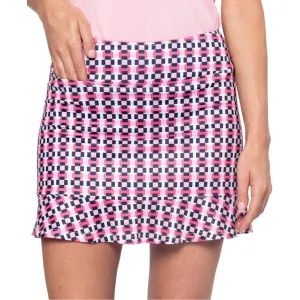 Rule the Streets Designed to Dominate Golftini Women'S The Fighter 17.5" Golf Skort - Pink Print