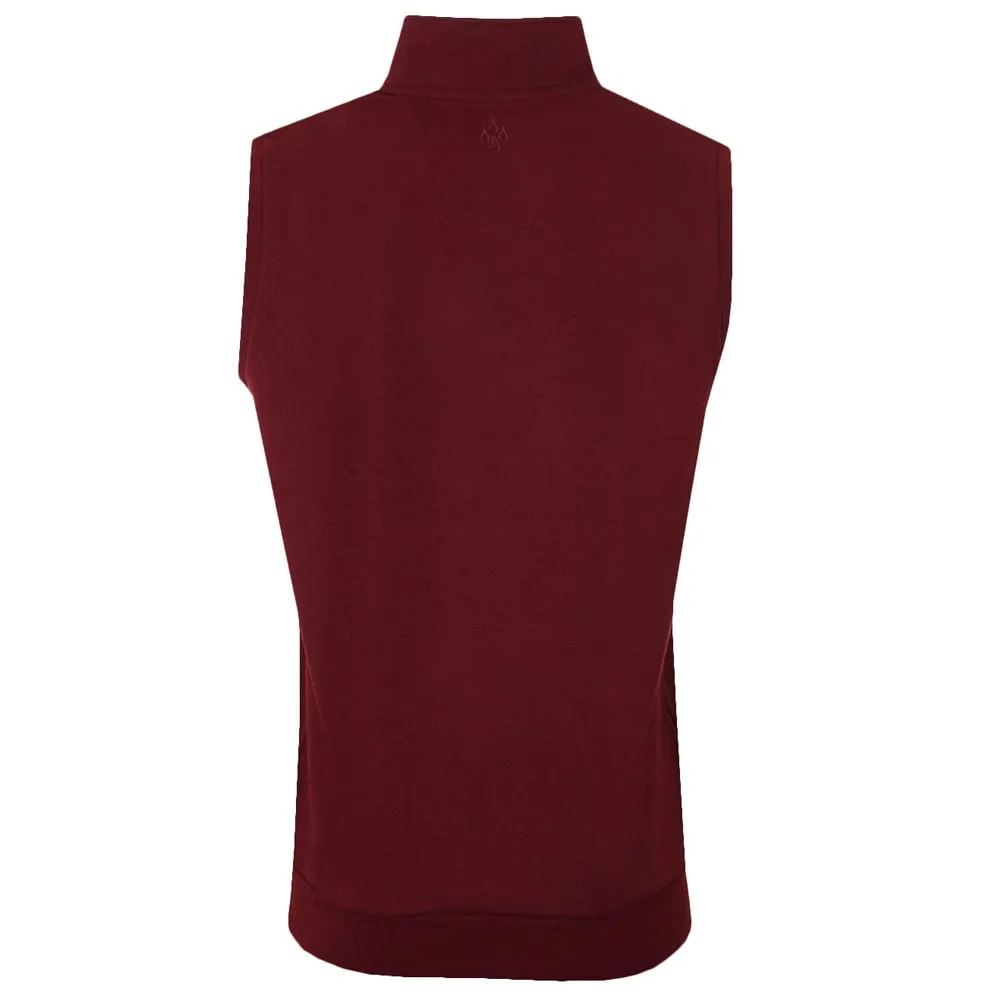 Independence Day Sale Break Boundaries Proquip Breeze 1/2 Zip Windproof Pullover Vest - Wine